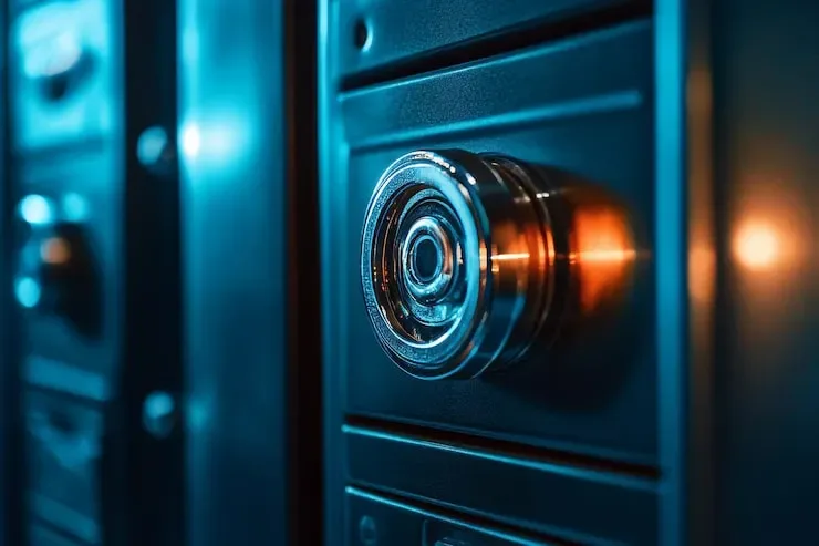 security concept featuring open locker symbolizing technology internet safety measures 937679 65572